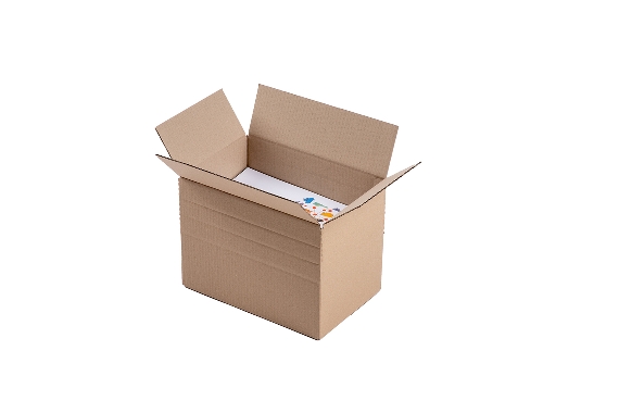 Boite en carton à rabats à hauteur variable simple cannelure
