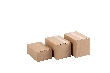 Boite en carton à rabats à hauteur variable simple cannelure