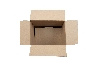 Boite en carton à rabats avec fond automatique pour montage instantané à hauteur variable simple cannelure