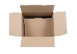 Boite en carton à rabats avec fond automatique pour montage instantané simple cannelure