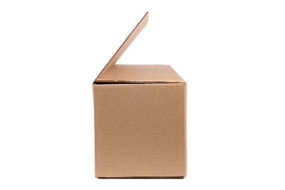 Boite en carton format long à grande ouverture double cannelure