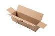 Boite en carton format long à grande ouverture simple cannelure