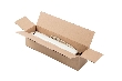 Boite en carton format long à grande ouverture simple cannelure